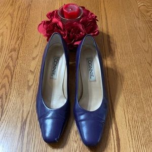 Size 8 1/2 M Dark purple leather Connie 2 5/8” heels